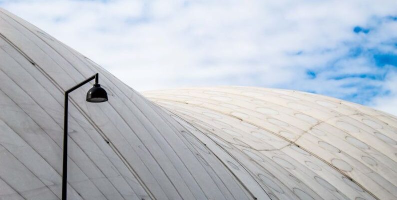 Streamlining - Close-up of a Smooth Surface of a Futuristic Building