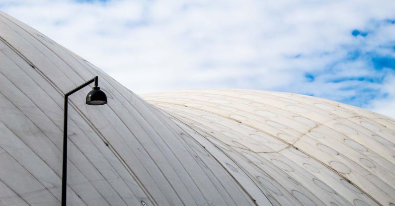 Streamlining - Close-up of a Smooth Surface of a Futuristic Building